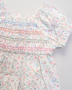 Willow & Whistle F10336 INF * WWF10336B Floral Smocked Dress Set (12-24 months)