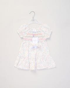 Willow & Whistle F10336 INF * WWF10336B Floral Smocked Dress Set (12-24 months)