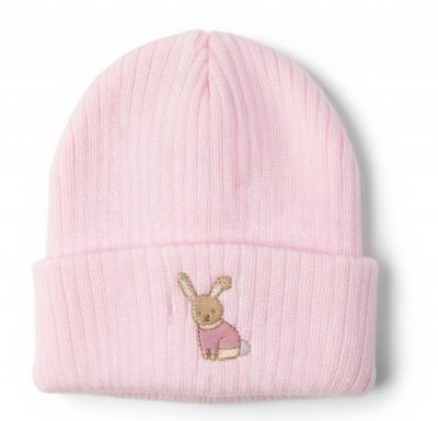 ML0503-0462-P  Pink Knitted "Rabbit" Hat  (One Size)