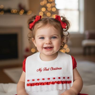 ML104-838R  "My First Christmas" Bib 