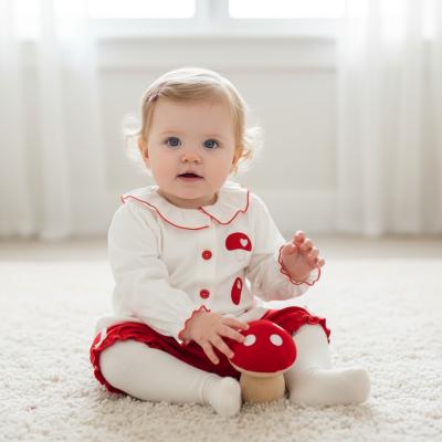 JF20-2719 "Mushroom and Heart" Short Set (NB-6 months)
