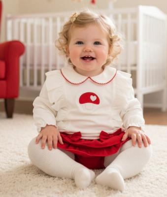 JF20-2721 "Mushroom and Heart" Jam Pants Set (NB-6 months)