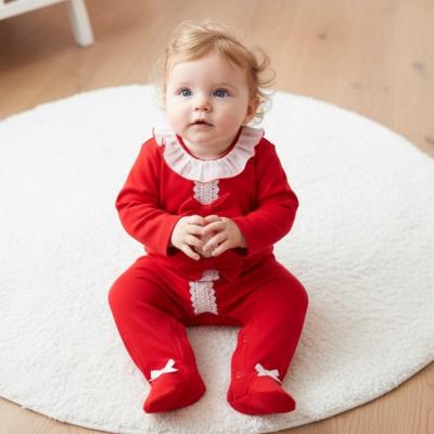 JF20-2722 "Lace and Bows" All In One (NB-6 months)
