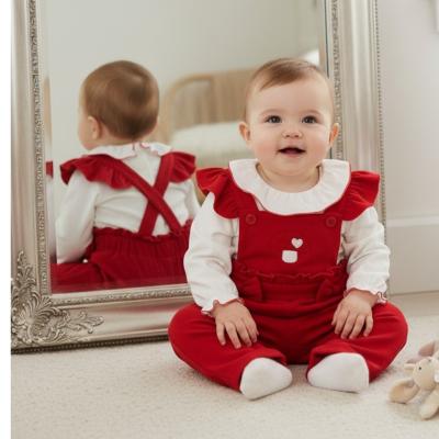 JF20-2723 "Mushroom and Heart" Dungaree Set (NB-6 months)