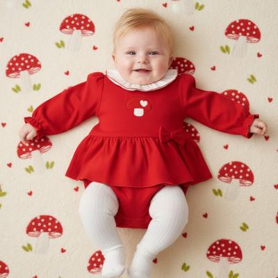 JF20-2724 "Mushroom and Heart" Romper (NB-6 months)