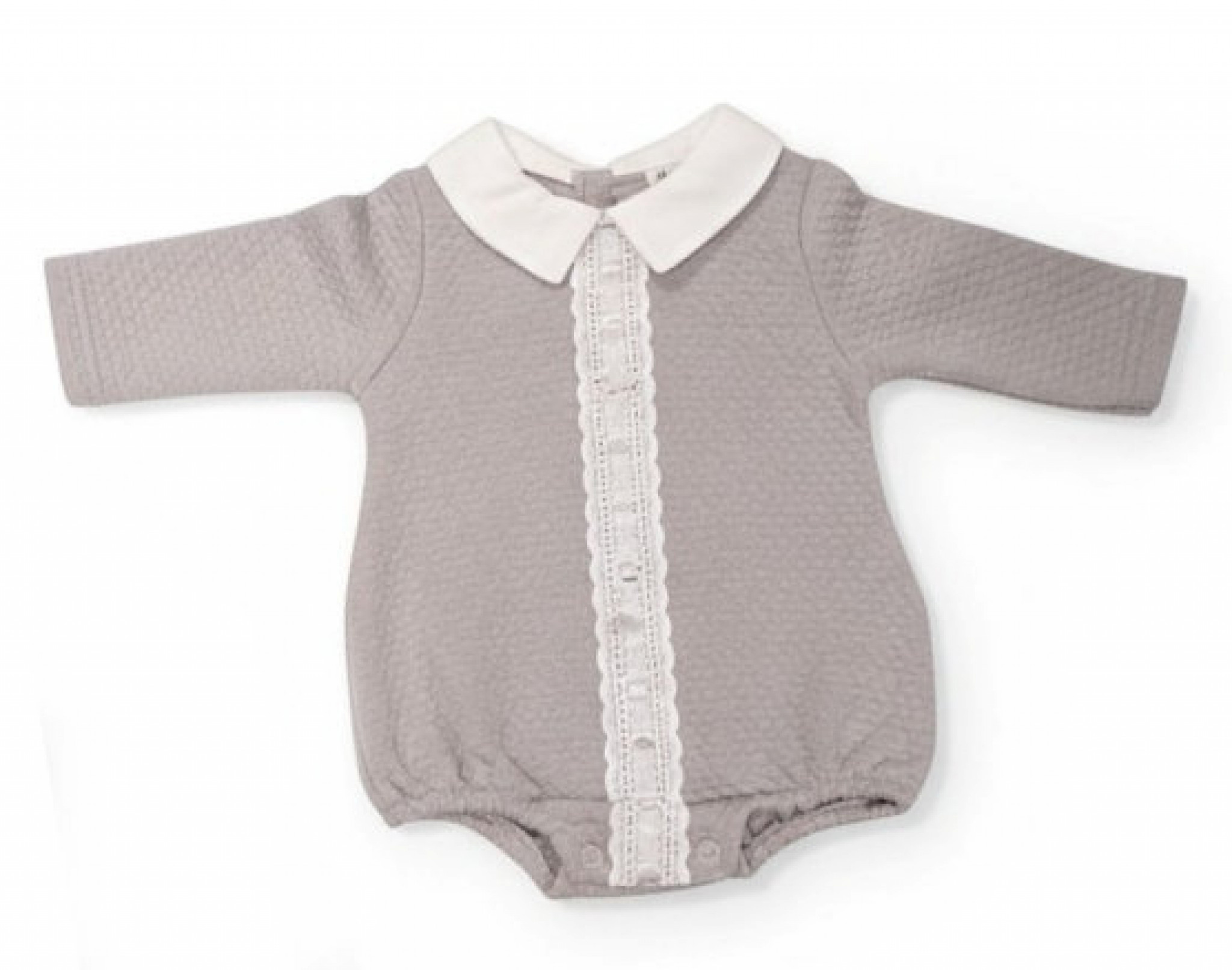 My Little Chick BIS-2020-2443 5035320424439 ML2020-2443G "Bow and Lace" Romper (NB-6m)