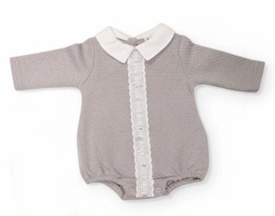 My Little Chick BIS-2020-2443 5035320424439 ML2020-2443G "Bow and Lace" Romper (NB-6m)