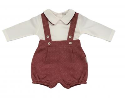 ML2020-2500-B  Short Dungaree Set  (NB-6m)