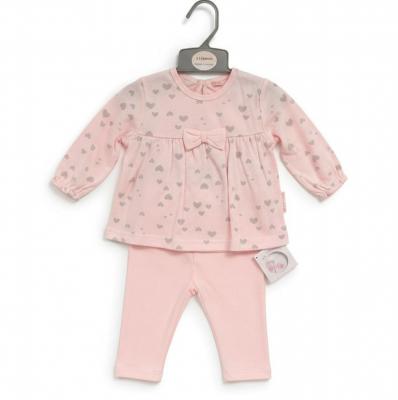ML2020-2509P  "Hearts" Two Piece Set  (NB-6m)