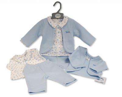 My Little Chick BIS-2020-2514 5035320025148 ML2020-2514S "Stars and Hearts" Three Piece Set (NB-6m)