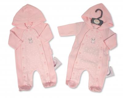 My Little Chick BIS-2020-2565 5035320025650 ML2020-2565P "Bear and Hearts" All In One (NB-6 months)