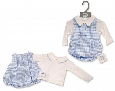 My Little Chick BIS-2020-2576 5035320025766 ML2020-2576S Dogtooth Short Romper Set (NB-6 months)