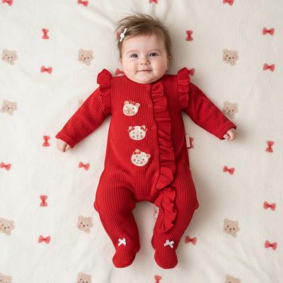 ML2020-2705 Frill & Teddy All In One (NB-6 months)