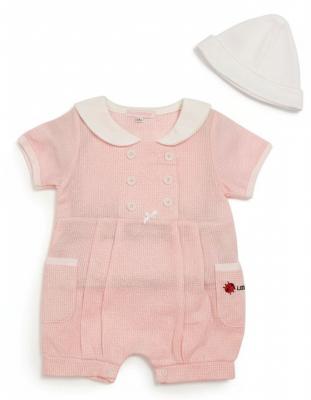 My Little Chick BIS-2099-2192 5035320421926 ML2099-2192-P "Little Lady" Gingham Romper Set (NB-3 Months)
