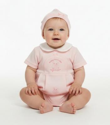 My Little Chick BIS-2100-2249 5035320422497 ML2100-2249-p Pointelle "Panda" Romper Set (NB - 6m)