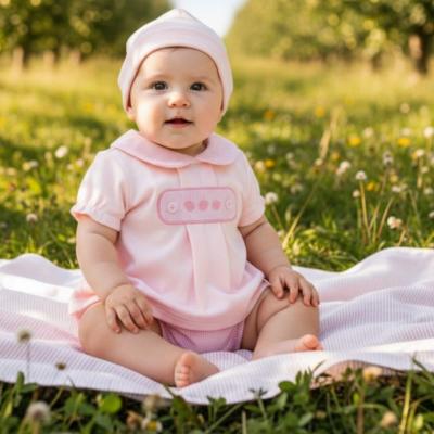 My Little Chick BIS-2100-2259 5035320422596 ML2100-2259-P Striped "Cherries" Two Piece Set (NB - 6m)