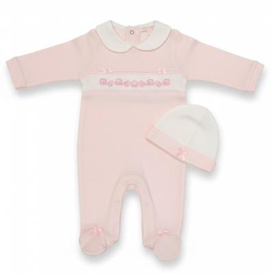 My Little Chick 2120-6068 503532006068 2 ML2120-6068P Smocked "Scroll" All In One Set (NB-6m)