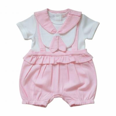 ML2120-6195P   Romper Set with bib  (Newborn - 6 months)