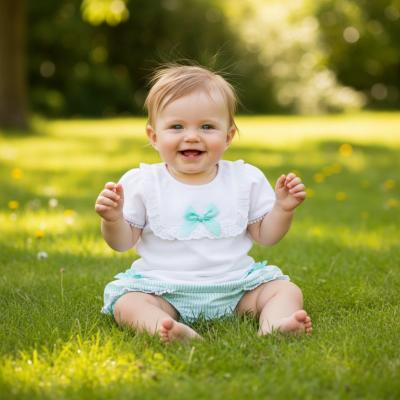 ML2120-6208  "Bow and Lace" Jam Pants Set  (Newborn - 6 months)