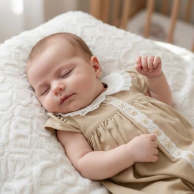 ML2120-6251-T Linen "Lace" Romper (Nb-6m)