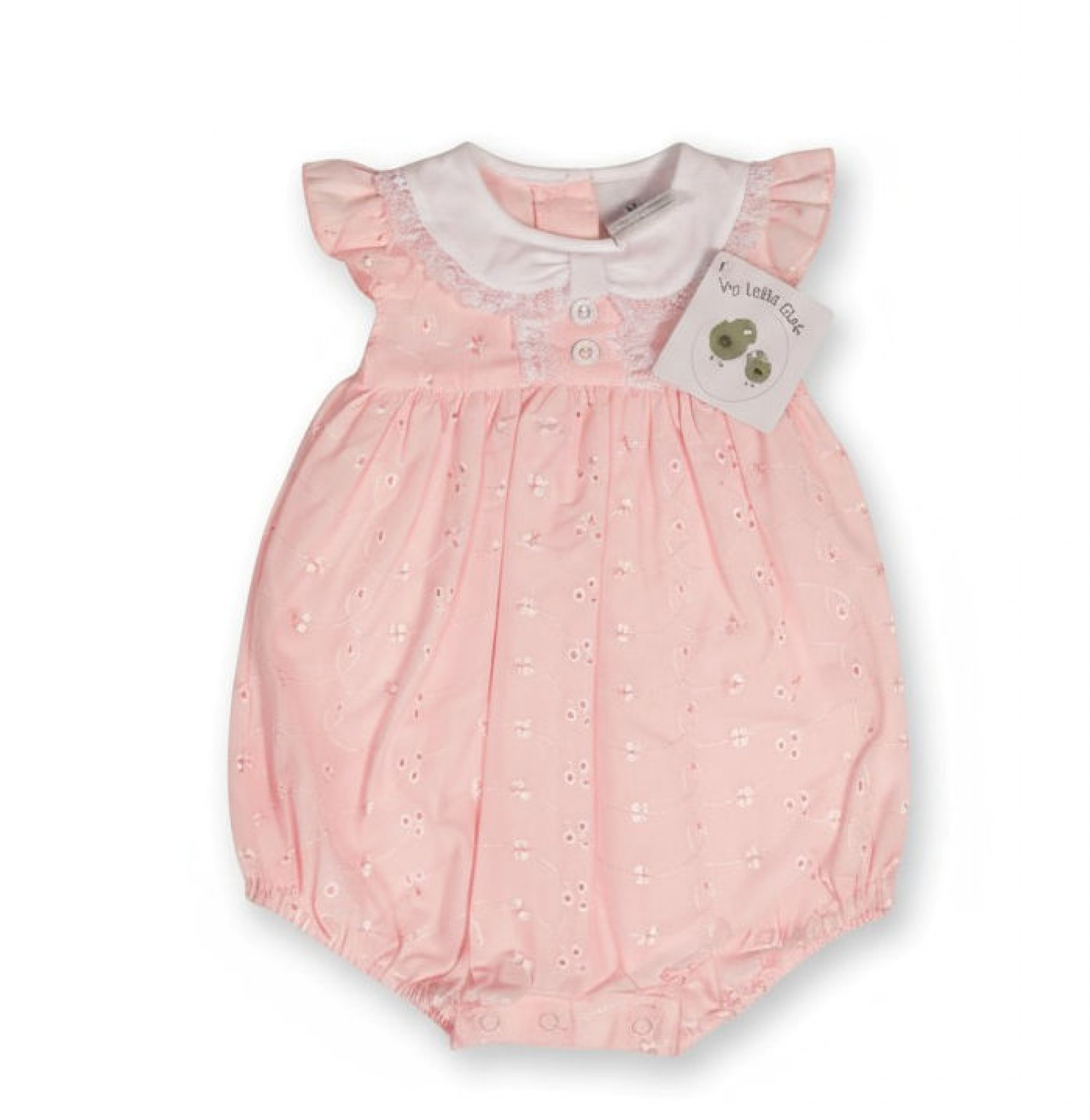 My Little Chick 2120-6255 5035320162553 ML2120-6255P Broderie Anglaise Romper (NB-6m)