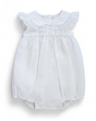 ML2120-6258W  Broderie Anglaise Romper  (NB-6m)