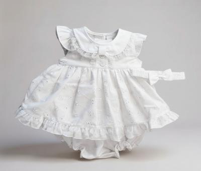 ML2120-6267W  Broderie Anglaise   Dress Set  (Nb - 6m)