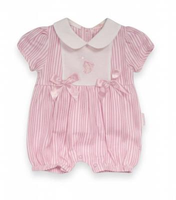 ML2120-6285P  Striped "Bunny" Romper  (Newborn - 6 months)