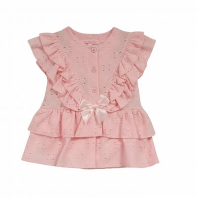 ML2120-6287P  Broderie Anglaise Tiered Romper Dress  (NB-6m)