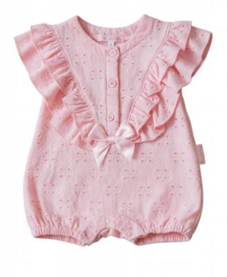 ML2120-6288P  Broderie Anglaise Romper  (Newborn - 6 months)