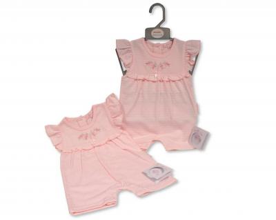 My Little Chick Bis-2120-6299 5035320162997 ML2120-6299P Doby "Flowers" Romper (Newborn - 6 months)