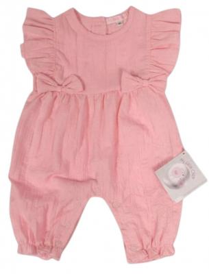 ML2120-6304P  "Frills and Bows" Romper  (Newborn - 6 months)