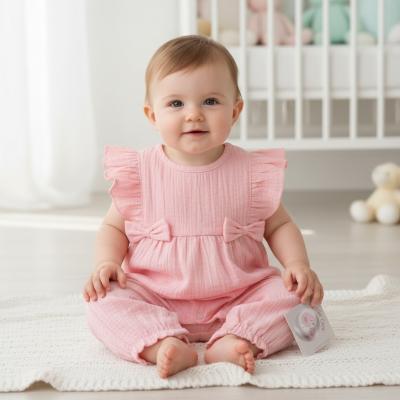 ML2120-6304p "Frills and Bows" Romper (Newborn - 6 months)