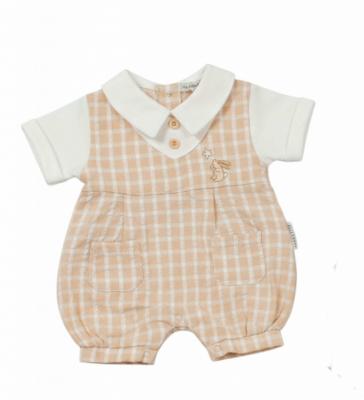 ML2120-6310-T  Checked Romper  (NB-6 months)