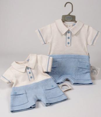 ML2120-6317-S  Dobby Dot Romper  (NB-6 months)