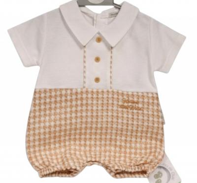 ML2120-6321T "Welcome" Dogtooth Romper (NB-6 months)