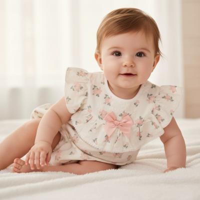 ML2120-6400P  Floral Romper   ( Newborn - 6 months)