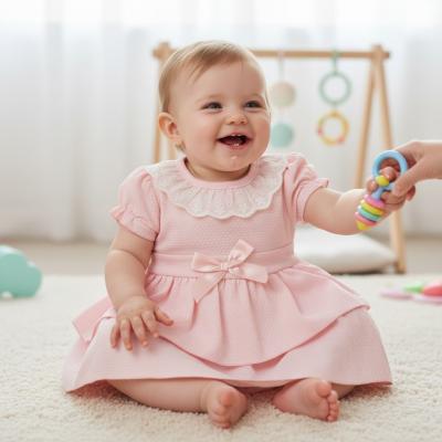ML2120-6404  Honeycomb Tiered Dress   ( Newborn - 9 months)