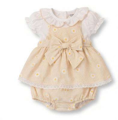 ML2120-6440 Daisy pinafore Set ( Newborn - 9 months)
