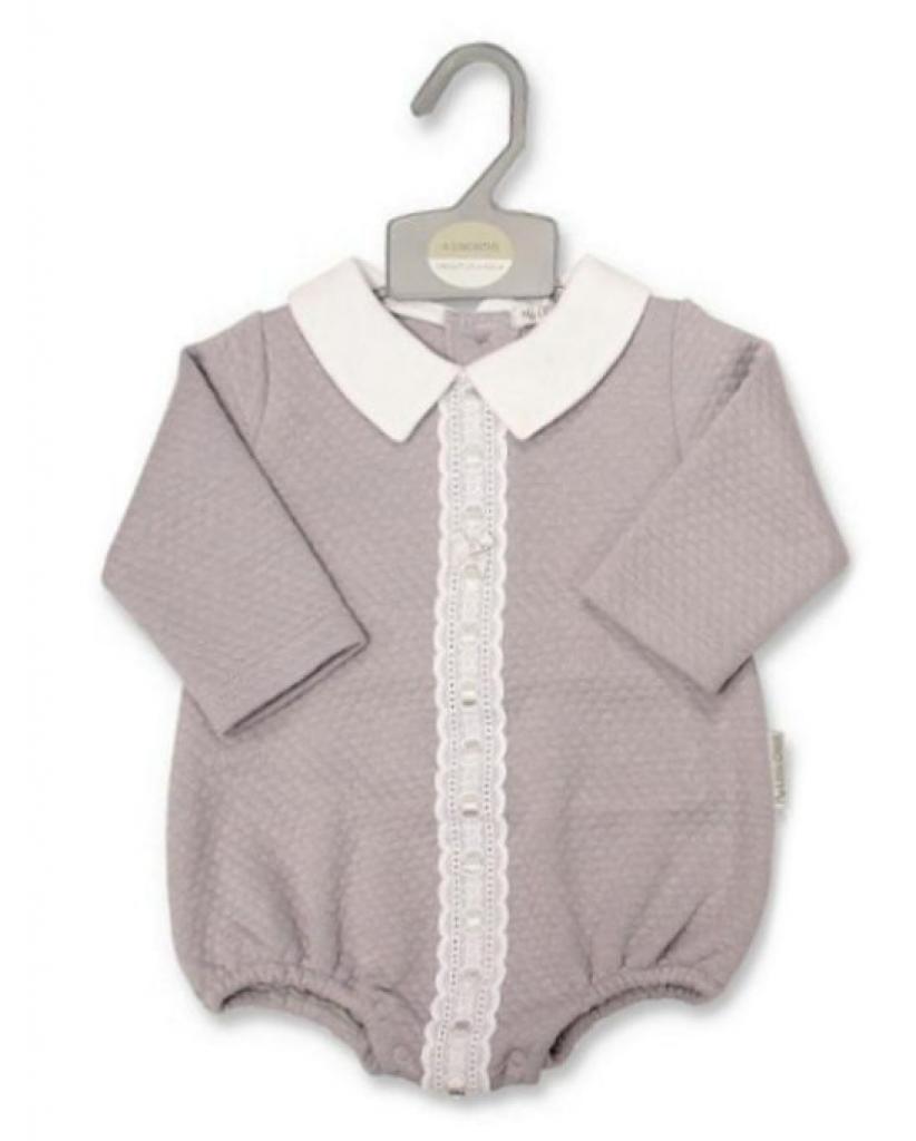 My Little Chick BIS-2020-2443 5035320424439 ML2020-2443 "Bow and Lace" Romper (NB-6m)