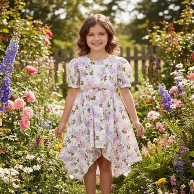 MSB03477PB  Floral Dress  (7-11 years)