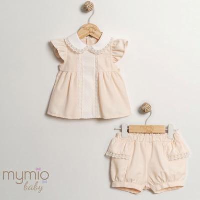 MY4498Pe  Lace and Frills Bloomer Set  (6-24 months)