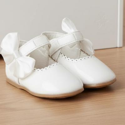 MeBiancaW  White  Bow Shoes Pack of 12  (Sizes 3-8)