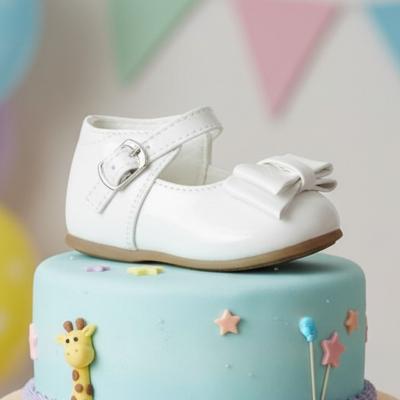 MeJemmaW  White Bow Shoes Pack of 12  (Sizes 3-8)