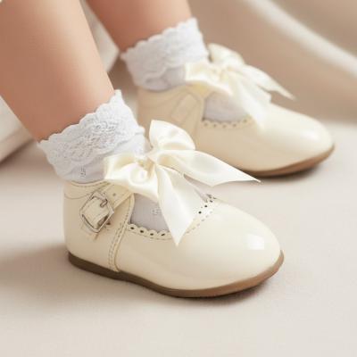 MeKylie-C  Cream Bow Shoes Pack of 12  (Sizes 3-8)
