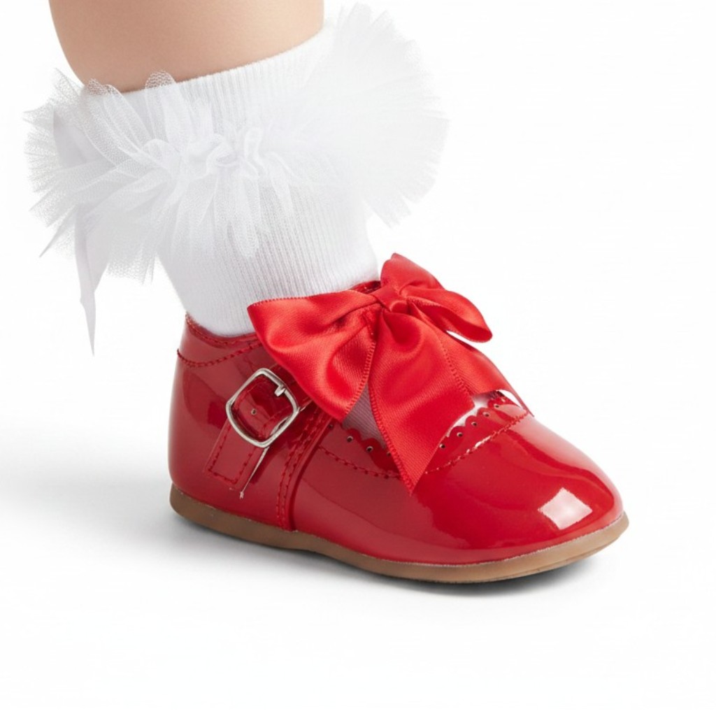 Melia  * MeKylieR Red Bow Shoes Pack of 12 (Sizes 3-8)