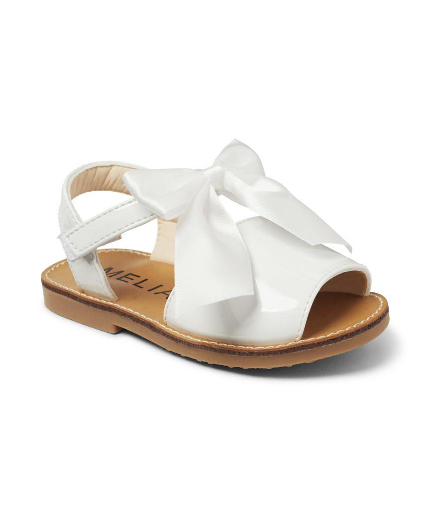 Melia  * MeMartinaW-A White Bow Sandal Pack of 12 (EU 20-25)