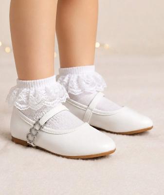 MePaloma-W-A White Rhinestone Flats Pack of 12 (EU25-29)