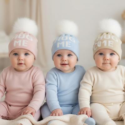 NT0503-0651A  "Hug Me/Cute" Pom Pom Hat  (Choose Colour)