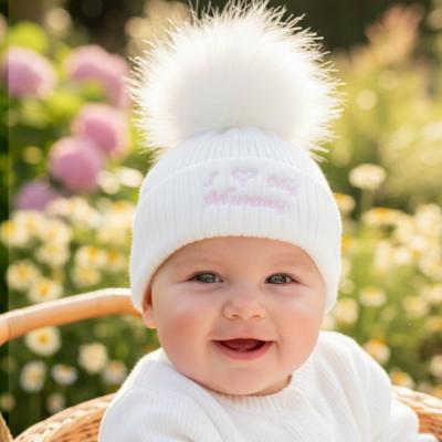 NT0503-0469 "I Love My Mummy" Pom Pom Hat (0-6 months)